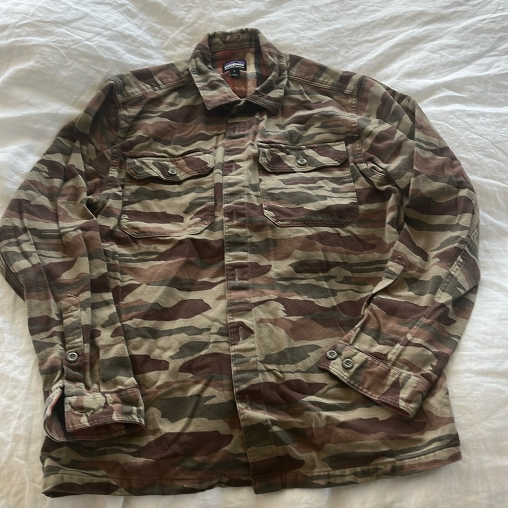 Patagonia camo cotton shacket